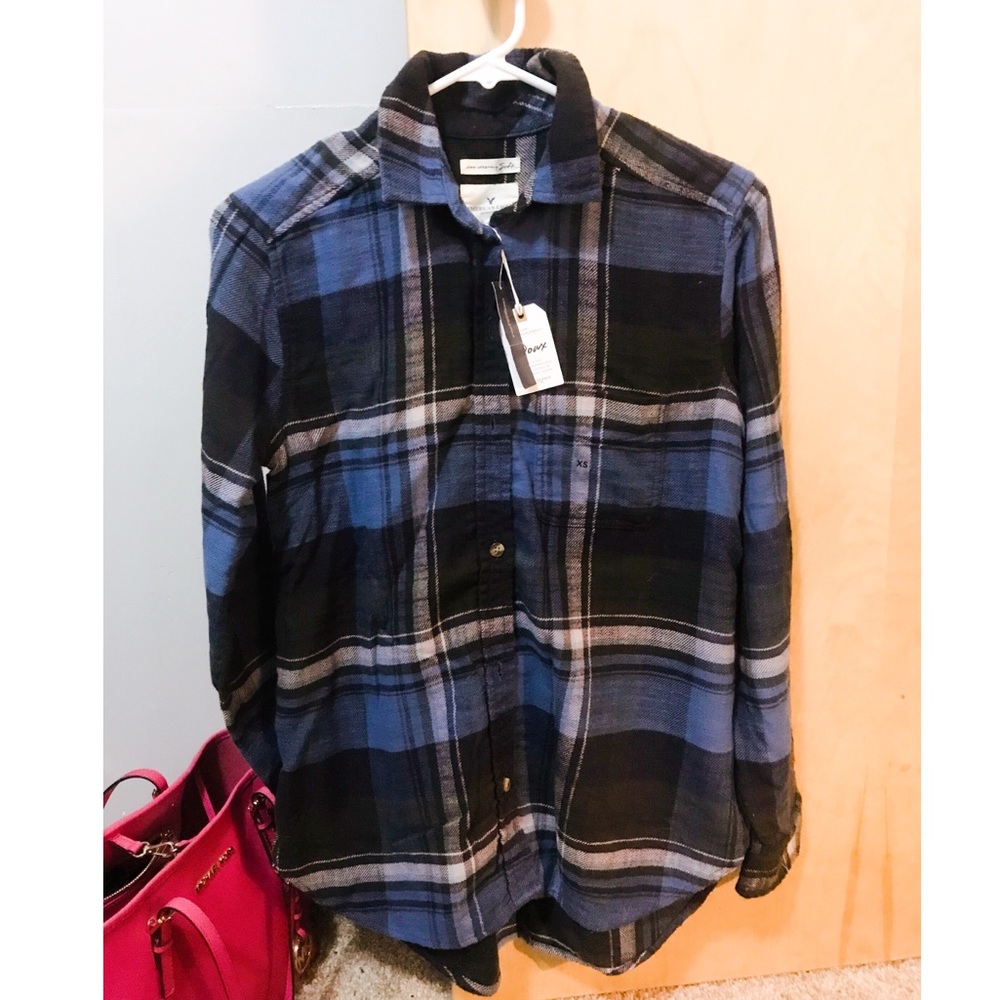 American Eagle soft Blue Flannel. XS.